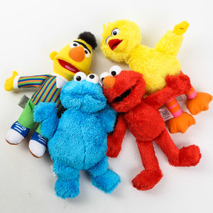 卡通sesame street芝麻街毛絨 span class=h>公仔 /span>elmo艾摩玩偶