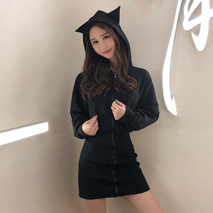 包臀卫衣裙冬图片