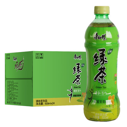 康师傅 绿茶500ml*24瓶整箱 蜂蜜茉莉味茶饮料