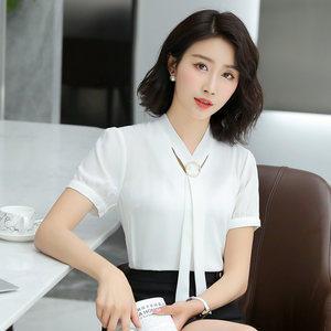 【蝴蝶结短袖衬衫职业装价格】最新蝴蝶结短袖