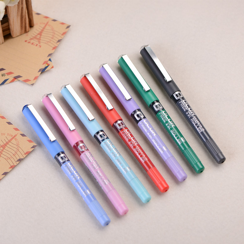 白雪159直液式彩色走珠笔 0.5mm0.38mm 彩虹水性笔全针管型中性笔