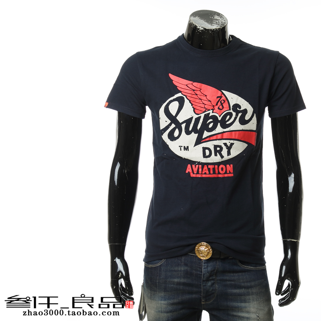 正品 Superdry 极度干燥 男士 圆领 修身 短袖 T恤 M10104YT