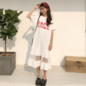 港风原宿风ulzzang裙子夏季连衣裙学生韩版韩