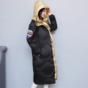 明星同款棉服女中长款韩版图片