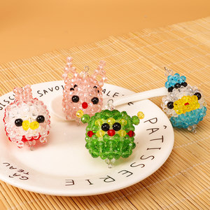 diy手工串珠制作卡通 span class=h>动物 /span>挂件材料包编织创意