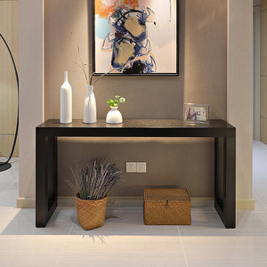 德锐驰客厅新中式玄关桌台小长条方桌后现代简约木条几供台桌案几