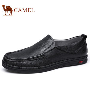 骆驼男鞋官方旗舰店夏季商务皮鞋正装雕花耐磨