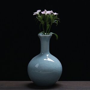 花瓶摆件做旧 span class=h>橱柜 /span>装饰小号水养卫生间花边普通