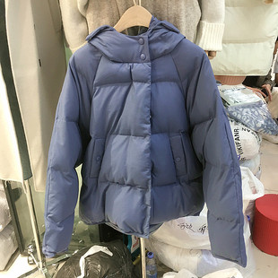 韩国东大门2018秋冬新款smoky韩范宽松百搭连帽羽绒棉服外套棉袄