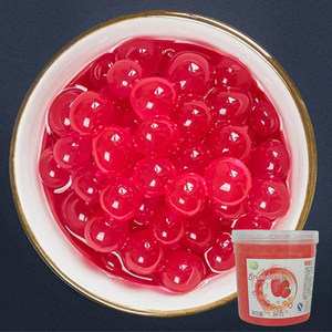 草莓爆爆珠1.3kg草莓口味海藻蛋奶茶店准用原料可代替椰果珍珠