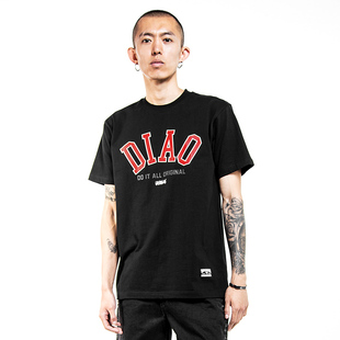 the v brand 杨文昊viho原创潮牌纯棉短袖黑色t桖男潮流