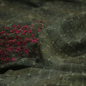 夏季新款苎麻布料印花棉麻裙子布料亚麻花布连