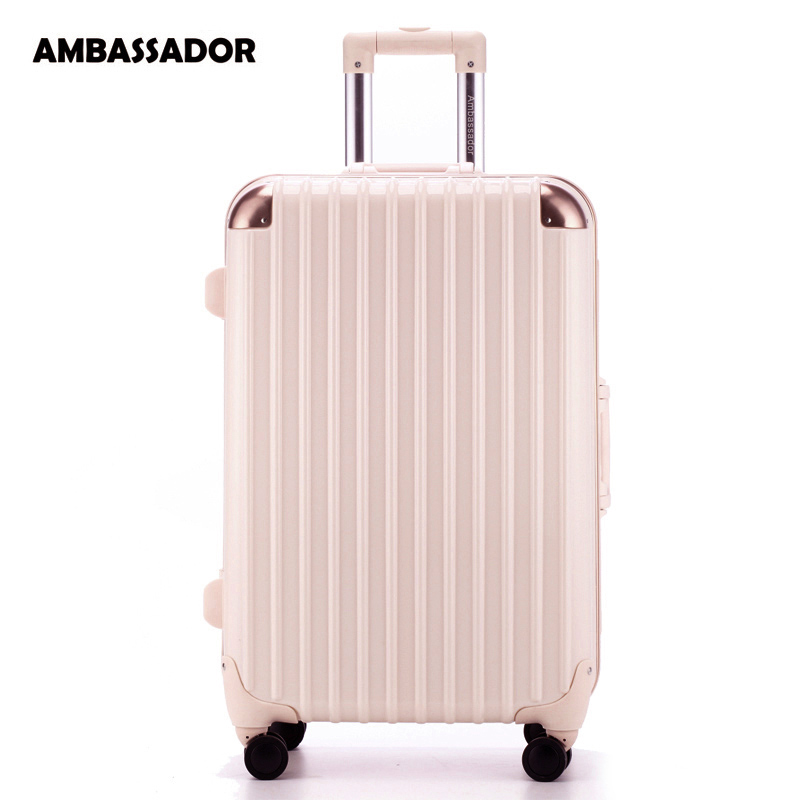 AMBASSADOR大使箱包万向轮韩版20寸铝框拉杆箱密码箱登机箱行李箱