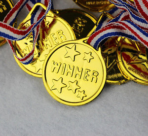 塑料金色奖牌 奖励儿童教育道具 学习表扬 幼儿园运动会金牌奖章