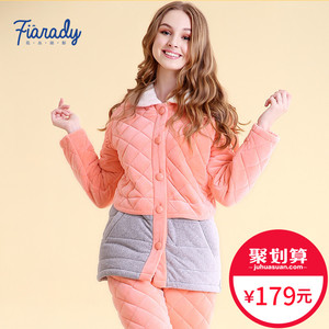  span class=h>花丛丽影 /span>冬季加厚珊瑚绒夹棉睡衣女加绒加厚