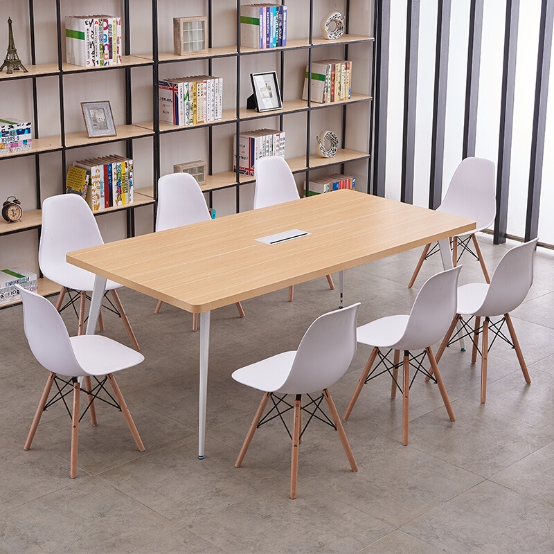 办室会议桌长桌简约现代条桌812人简易洽谈阅览桌小型会议桌椅 1.
