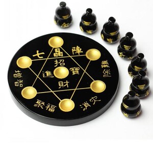 天然黑曜石六字真言 span class=h>葫芦 /span> span class=h>七星阵 