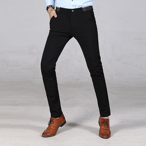 夏季薄款男装夏装2018新款修身纯棉中年男裤