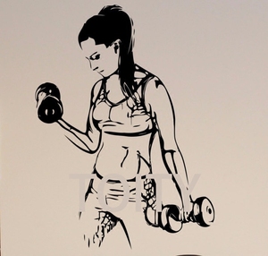 运动墙贴纸贴画健身房图片