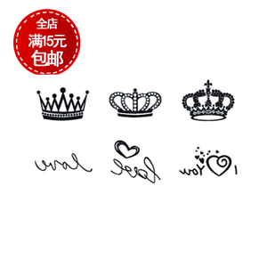 纹身贴防水女皇冠图片