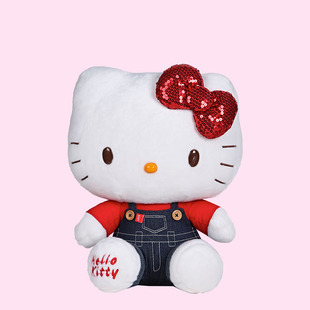 hello kitty凱蒂貓毛絨公仔 新品搖滾明星公仔牛仔公仔創意禮物