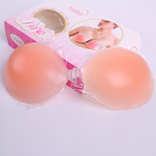 硅胶隐形文胸小胸婚纱 游泳加厚防水聚拢硅胶乳贴乳胶文胸贴胸垫