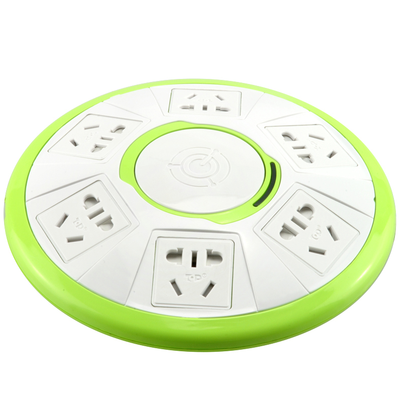 突破圆形接线板创意插线板智能电源插排3米插座拖线板5c