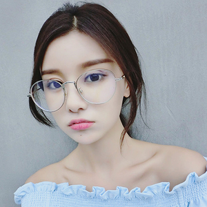 class=h>左岸 /span>潇同款金属框架平光镜宽边复古文艺圆形眼镜框