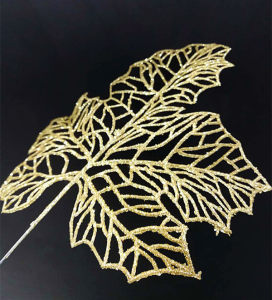 仿真金色大枫叶镂空金粉装饰叶子舞台背景头饰服饰柜台装饰艺术