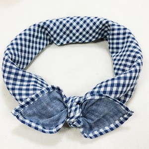  span class=h>可爱 /span>学院风蓝白色牛仔棉麻日系头饰发饰领巾小 