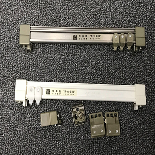 三进弯曲轨道飘窗阳台铝合金窗帘轨道单双窗帘滑轨定制商品3米起