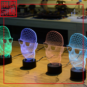 君驰潮品led多色眼镜店摆设展示工艺品创意灯饰品店陈列道具