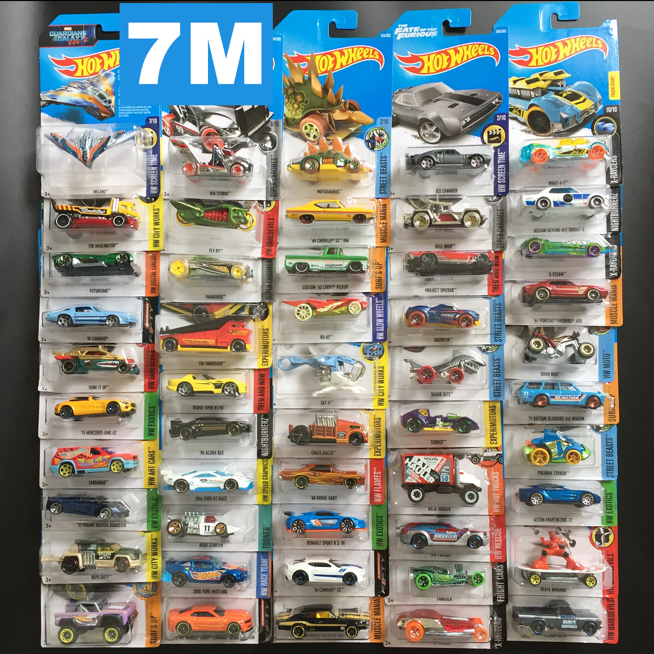 美泰风火轮火辣小跑车合金玩具帕加尼日产奔驰速度与激情8 7l 7m