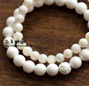 深海纯天然玉化贝6mm小冰种8mm天然车贝手链aaa级女士蚕丝纹新款