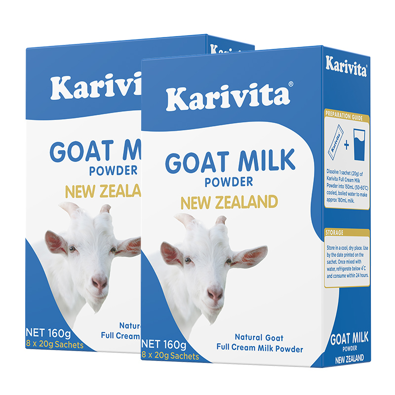 新西兰羊奶粉成人中老年学生高钙无添加纯进口山羊奶粉160G*2盒