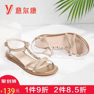 【意尔康女凉鞋清仓10-50元真皮】_意尔康女