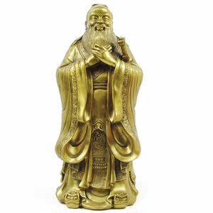 孔子 span class=h>摆件 /span>孔夫子铜像送领导老师长辈礼物家居