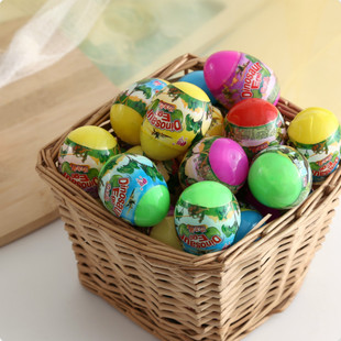 天天特价30个出奇蛋 恐龙蛋零食玩具蛋惊喜蛋玩具 贴纸