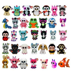 美国ty大眼睛毛绒玩具ty动物公仔beanie boos系列大眼萌玩偶