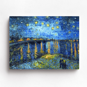 星空下的罗纳河 梵高 span class=h>风景 /span>仿制 span class=h>