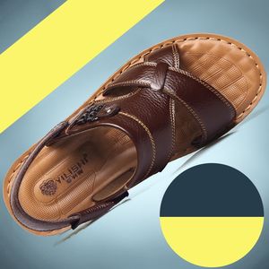 花花公子凉鞋男新款夏季男鞋沙滩鞋夏天真皮凉