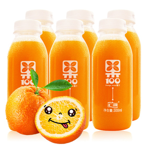 汇源冰鲜果100橙汁300ml*6瓶低温冷藏冷饮 span class=h>果汁 /span>
