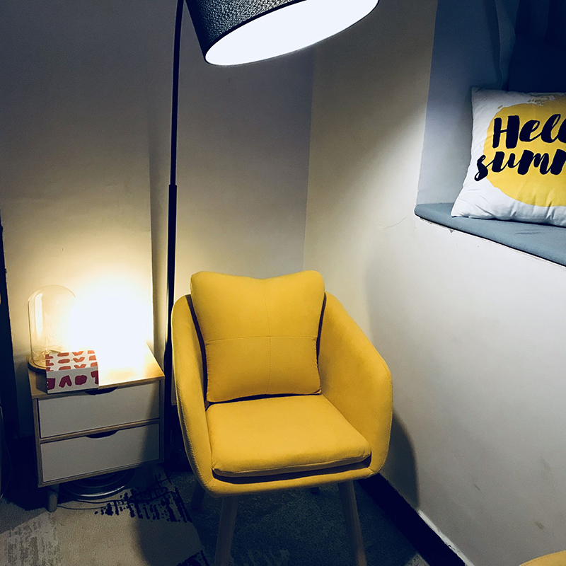 电脑椅子靠背椅现代简约懒人休闲单人沙发北欧房间家用卧室书桌椅