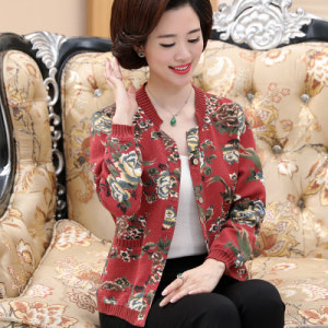 妈妈夹克外套春秋短款40-50岁中年女装春装上