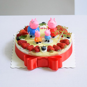 小猪佩奇儿童创意水果千层生日 span class=h>蛋糕 /span>男女 span