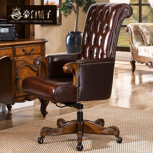 【实木欧式办公椅】_实木欧式办公椅品牌\/图片