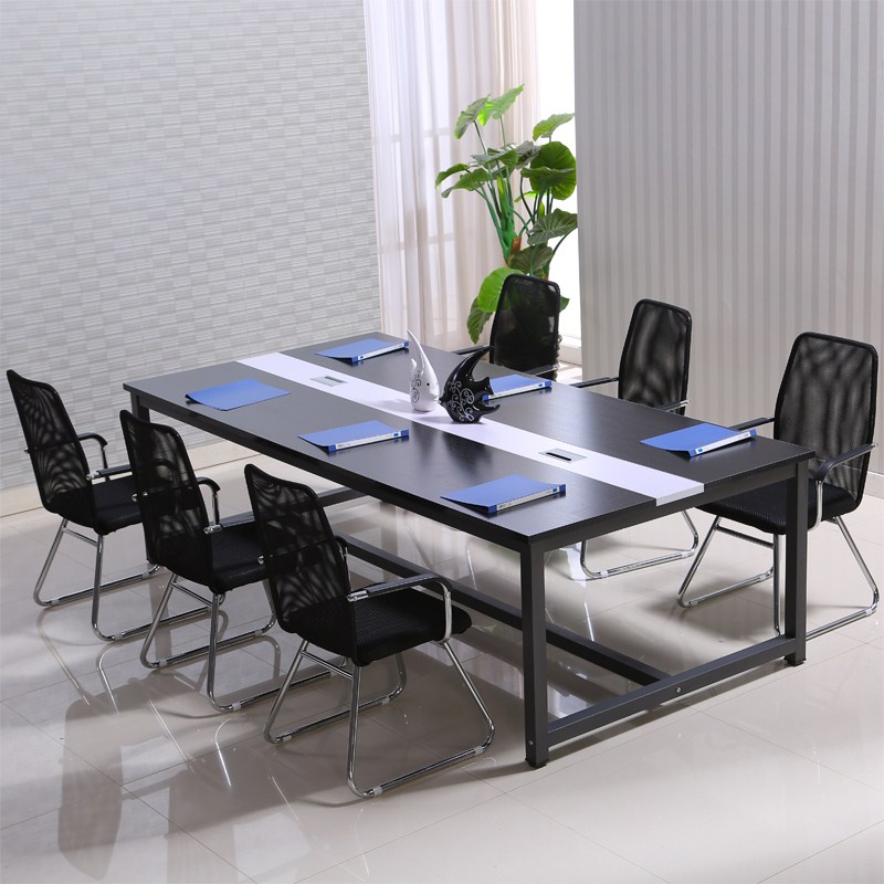 墙者特惠商务办公家具会议拼色长方形工作台图书馆阅览室桌椅组合