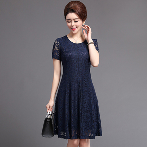 夏季蕾丝连衣裙国际品牌奢华哥弟情官方正品中年欧美大码ol妈妈装