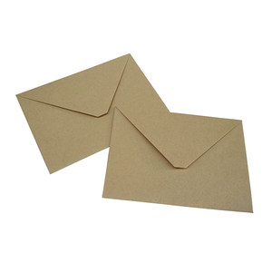 牛皮纸三角信封 素色空白复古朴素明信片包装封套  153*110毫米