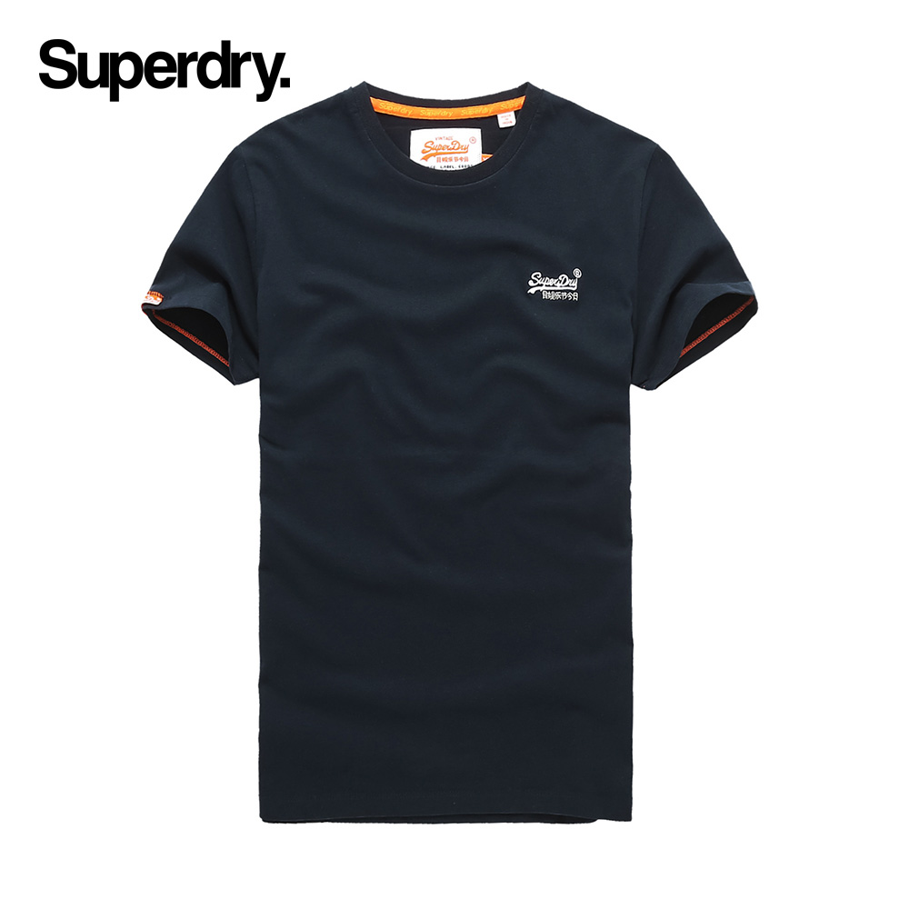 英国SuperdryT恤男2019新品潮牌复古字母短袖logo刺绣极度干燥